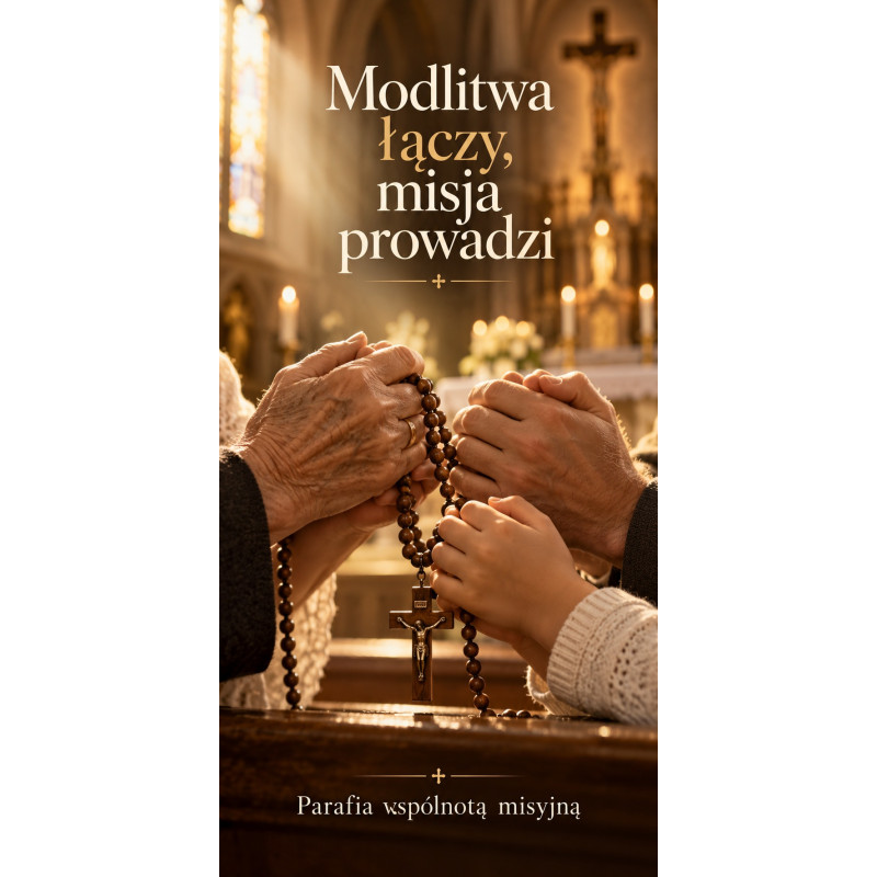 Modlitwa łączy, misja prowadzi – grafika AI008