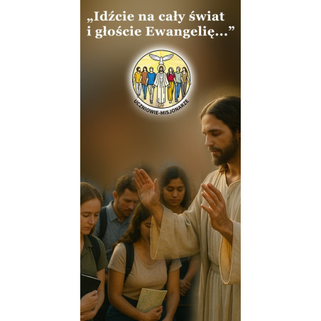 Baner religijny Uczniowie Misjonarze BLR002 – Idźcie na cały świat i głoście Ewangelię