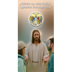 Baner religijny Uczniowie Misjonarze BLR006 – Jezus w rozmowie z uczniami